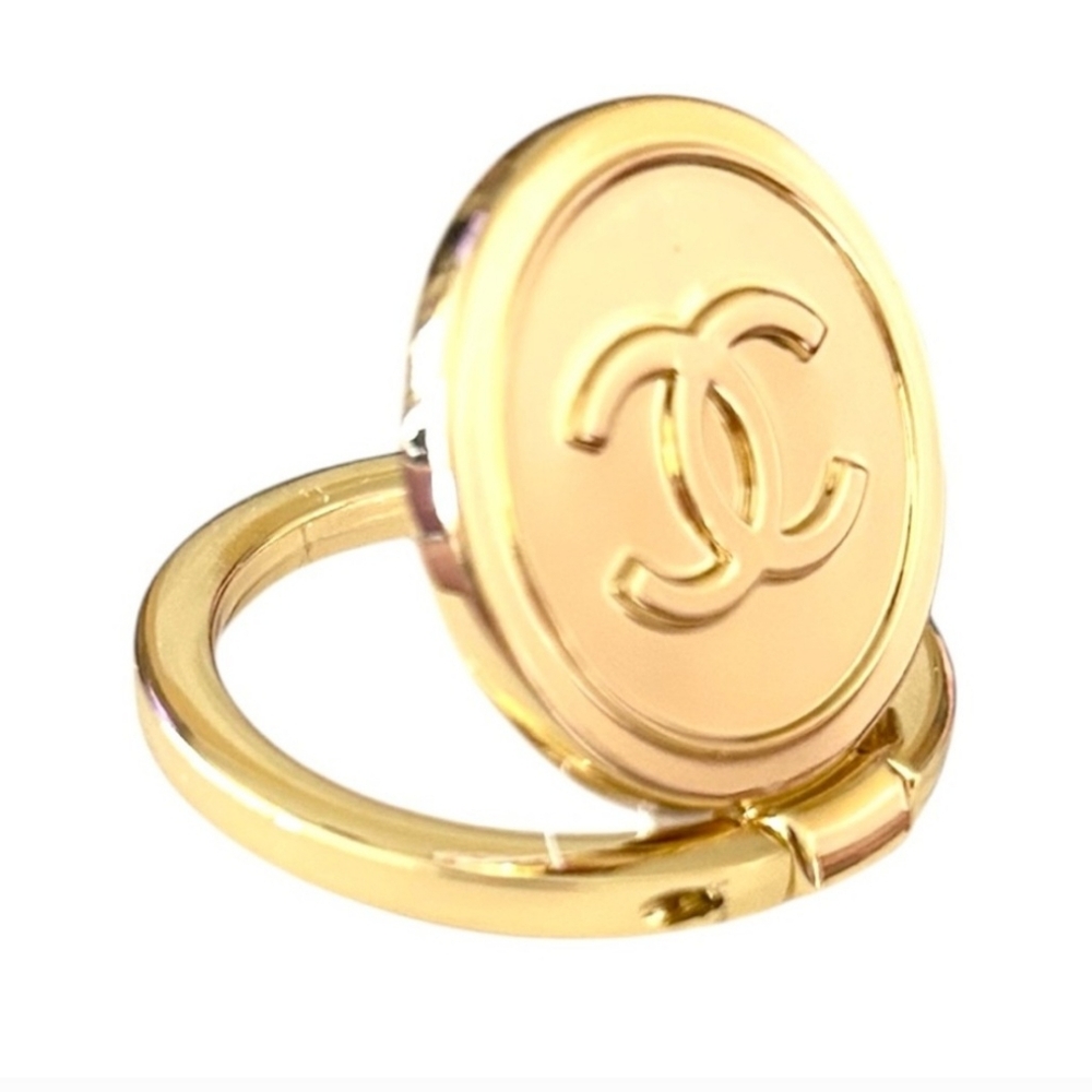CHANEL Gold Logo Phone Ring Beaute GWP